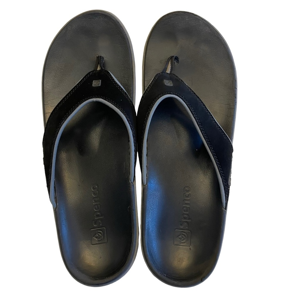 Spenco Men's Polysorb Total Support Yumi Sandals Black/ Pewter.  Size 12